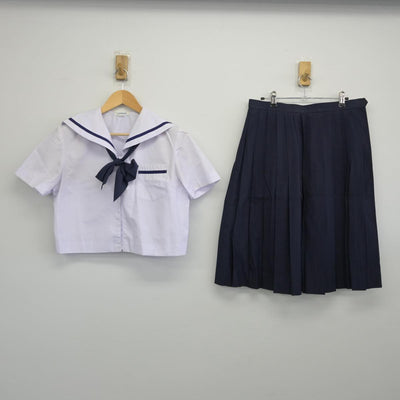 【中古】静岡県 浜松市立八幡中学校 女子制服 4点（セーラー服・スカート）sf028879