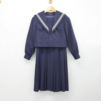 【中古】福岡県 香月中学校 女子制服 2点（セーラー服・ジャンパースカート）sf028885