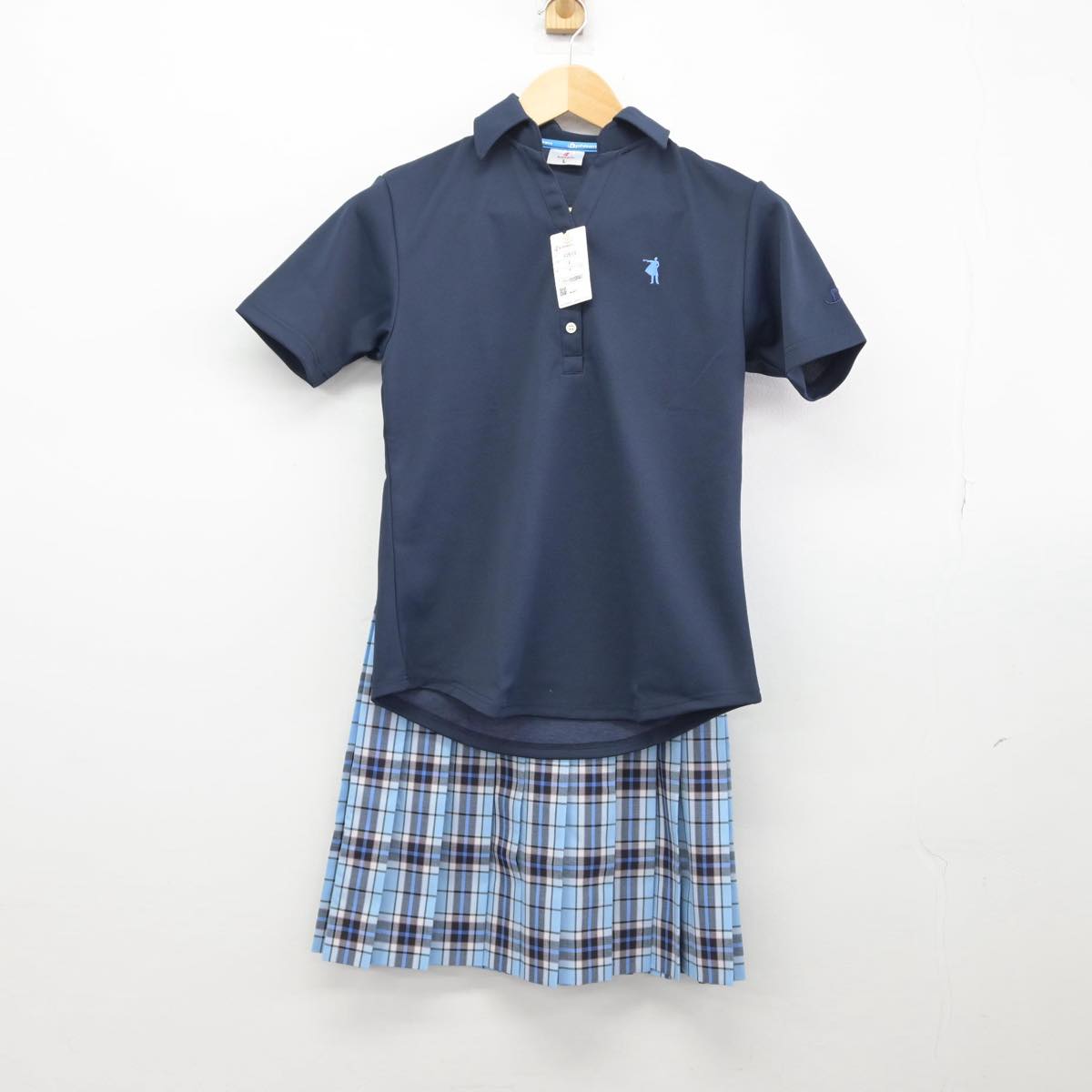 【中古】神奈川県 クラーク記念国際高等学校 女子制服 2点（シャツ・スカート）sf028887