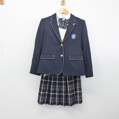 【中古】京都府 京都両洋高等学校 女子制服 5点（ブレザー・ニット・シャツ・スカート）sf028891