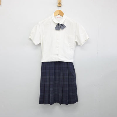 【中古】香川県 高松商業高等学校 女子制服 3点（シャツ・スカート）sf028899