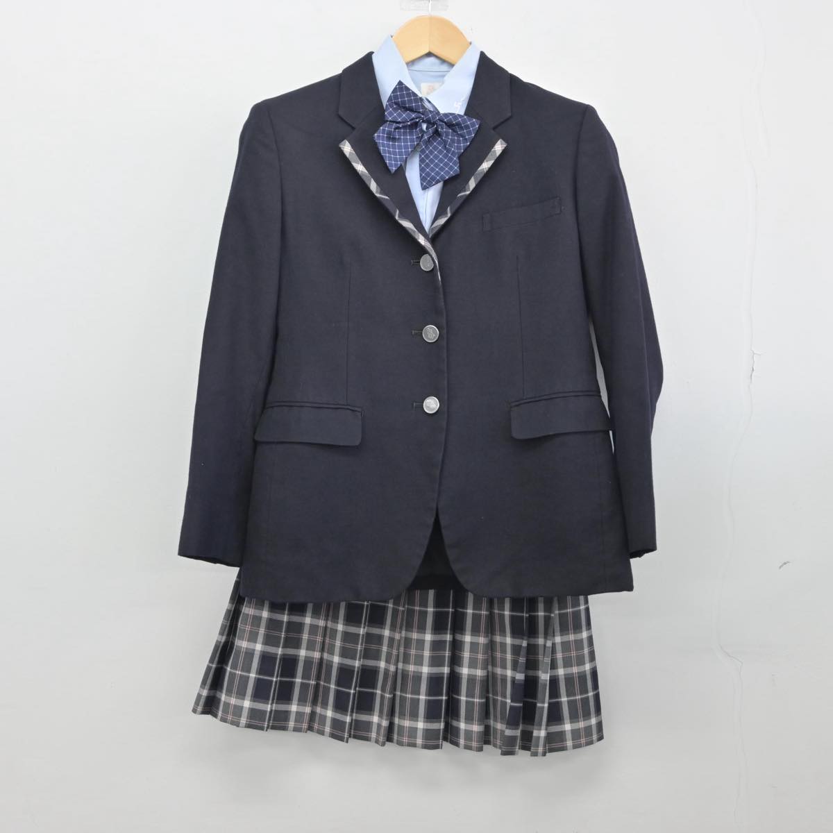 【中古】大阪府 堺西高等学校 女子制服 4点（ブレザー・シャツ・スカート）sf028903