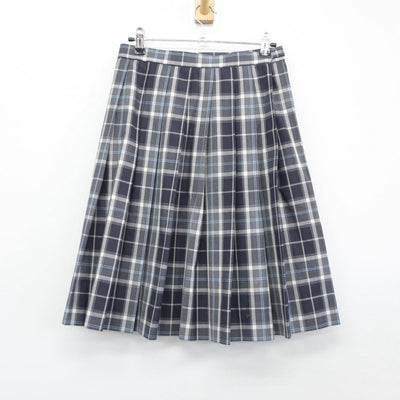 【中古】大阪府 堺西高等学校 女子制服 2点（ニットベスト・スカート）sf028904