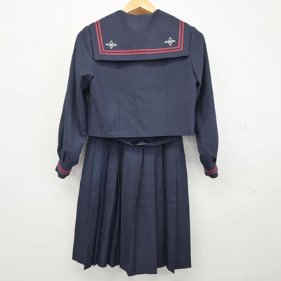 【中古】千葉県 東深井中学校 女子制服 3点（セーラー服・ジャンパースカート）sf028921