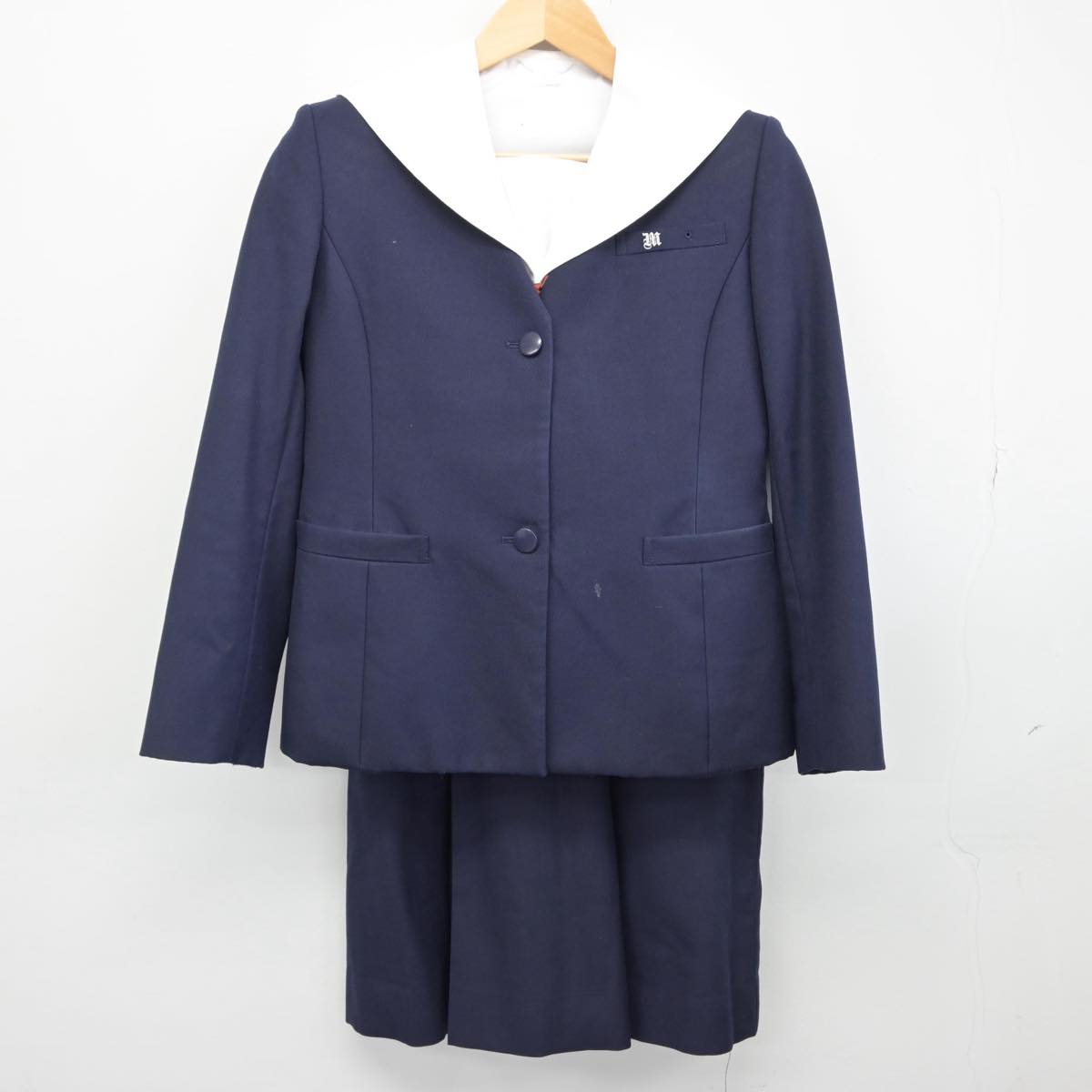 【中古】秋田県 秋田南高等学校 女子制服 5点（ブレザー・セーラー服・スカート）sf028929