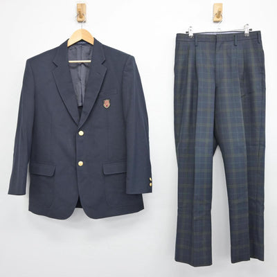 【中古】静岡県 島田工業高等学校 男子制服 3点（ブレザー・ズボン）sf028935