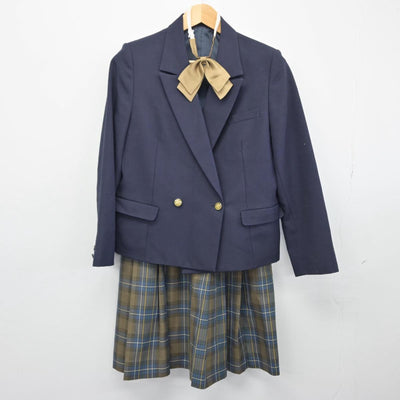 【中古】北海道 平岡中学校 女子制服 4点（ブレザー・ベスト・スカート）sf028937