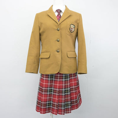 【中古】熊本県 熊本マリスト学園中学校 女子制服 5点（ブレザー・シャツ・ニット・スカート）sf028946