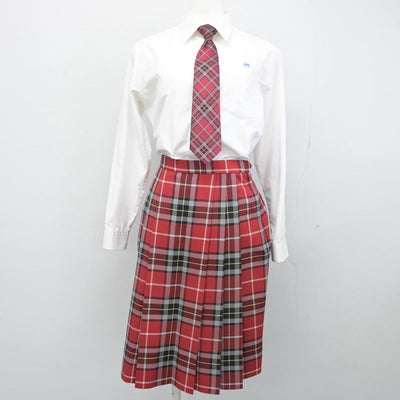 【中古】熊本県 熊本マリスト学園中学校 女子制服 5点（ブレザー・シャツ・ニット・スカート）sf028946