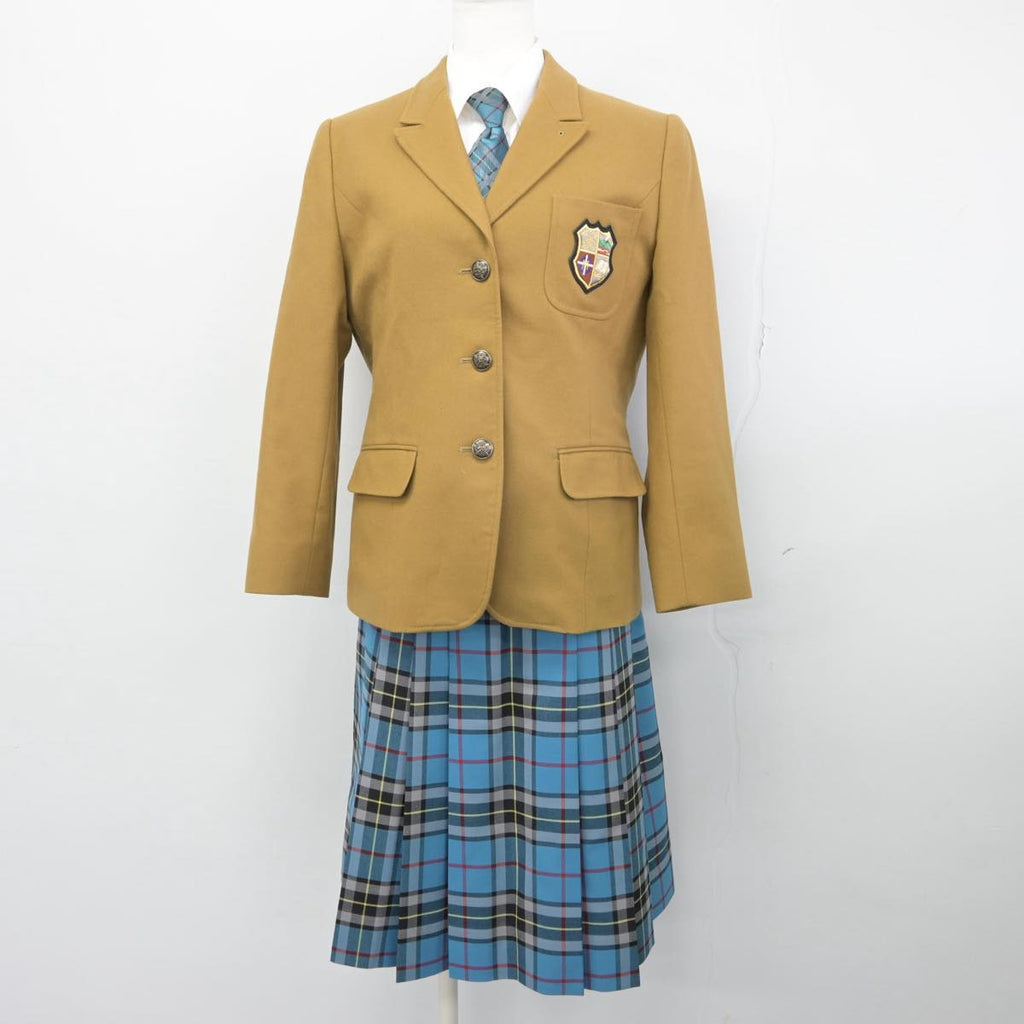 【中古】熊本県 熊本マリスト学園高等学校 女子制服 5点（ブレザー・シャツ・ニット・スカート）sf028947