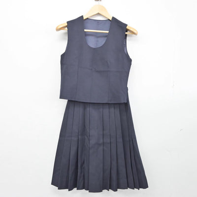 【中古】東京都 杉並区立井草中学校 女子制服 2点（ベスト・スカート）sf028955