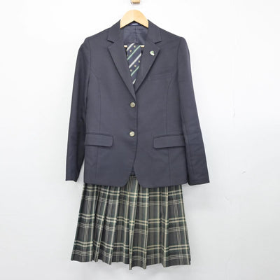 【中古】群馬県 四ツ葉学園中等教育学校 女子制服 4点（ブレザー・ニット・スカート）sf028966