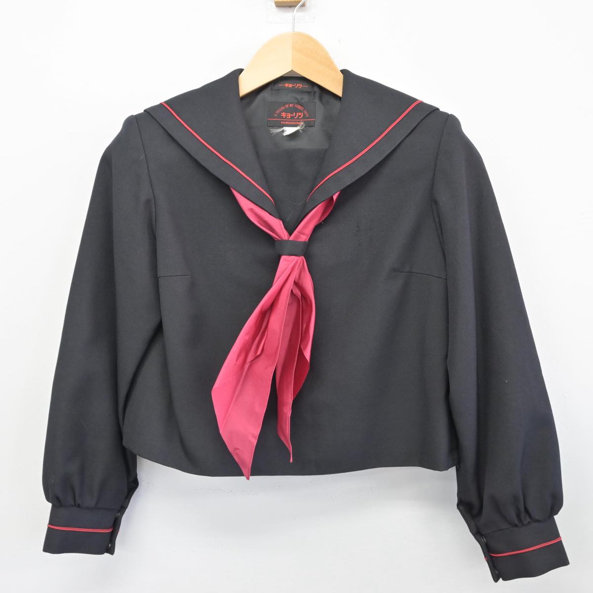 【中古】広島県 高陽中学校 女子制服 3点（セーラー服・スカート）sf028985