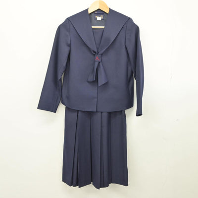 【中古】福島県 福島市立福島第四中学校 女子制服 2点（セーラー服・スカート）sf028987