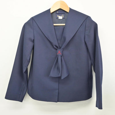 【中古】福島県 福島市立福島第四中学校 女子制服 2点（セーラー服・スカート）sf028987