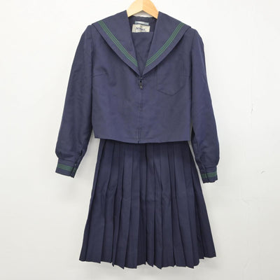 【中古】三重県 伊賀市緑が丘中学校 女子制服 2点（セーラー服・スカート）sf028996