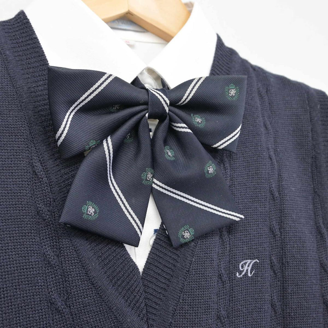 中古制服】神奈川県 白鵬女子高等学校 女子制服 4点（ニット
