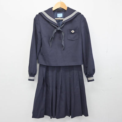 【中古】茨城県 立日立第二高等学校 女子制服 5点（ニット・セーラー服・スカート）sf029002