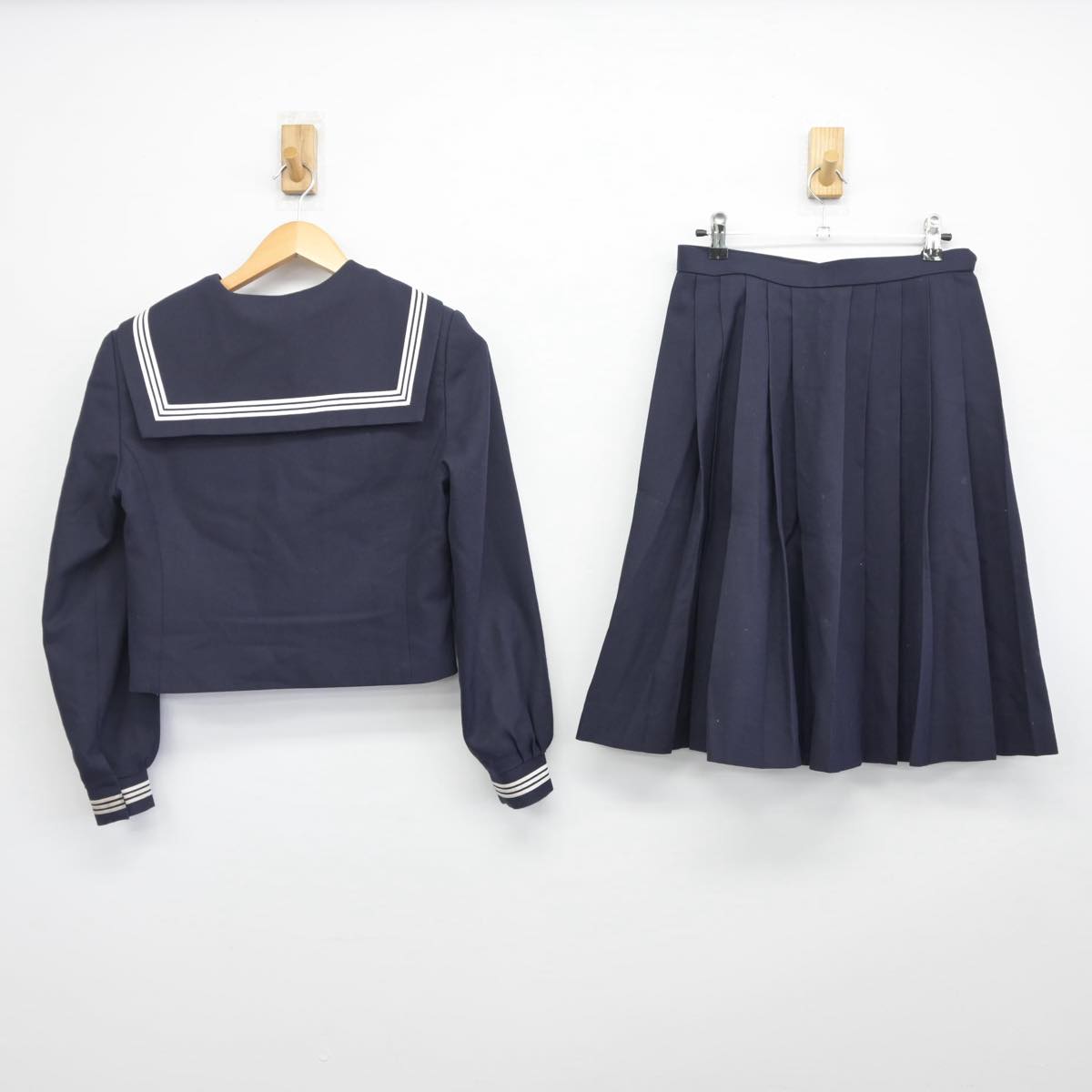 【中古】茨城県 立日立第二高等学校 女子制服 5点（ニット・セーラー服・スカート）sf029002