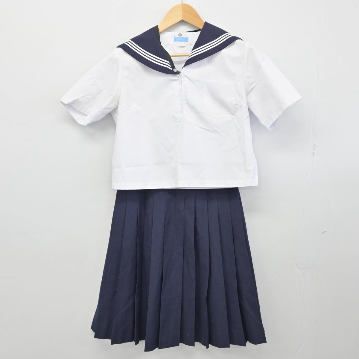 【中古】茨城県 立日立第二高等学校 女子制服 3点（セーラー服・スカート）sf029003