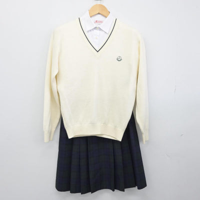 【中古】東京都 トキワ松学園中学校 女子制服 3点（ニット・シャツ・スカート）sf029005