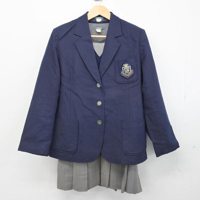 【中古】大阪府 大阪女学院高等学校 女子制服 3点（ブレザー・ニットベスト・ジャンパースカート）sf029015