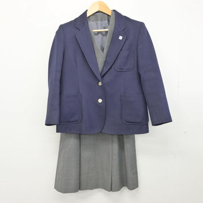 【中古】神奈川県 洋光台第二中学校 女子制服 4点（ブレザー・ベスト・スカート）sf029018