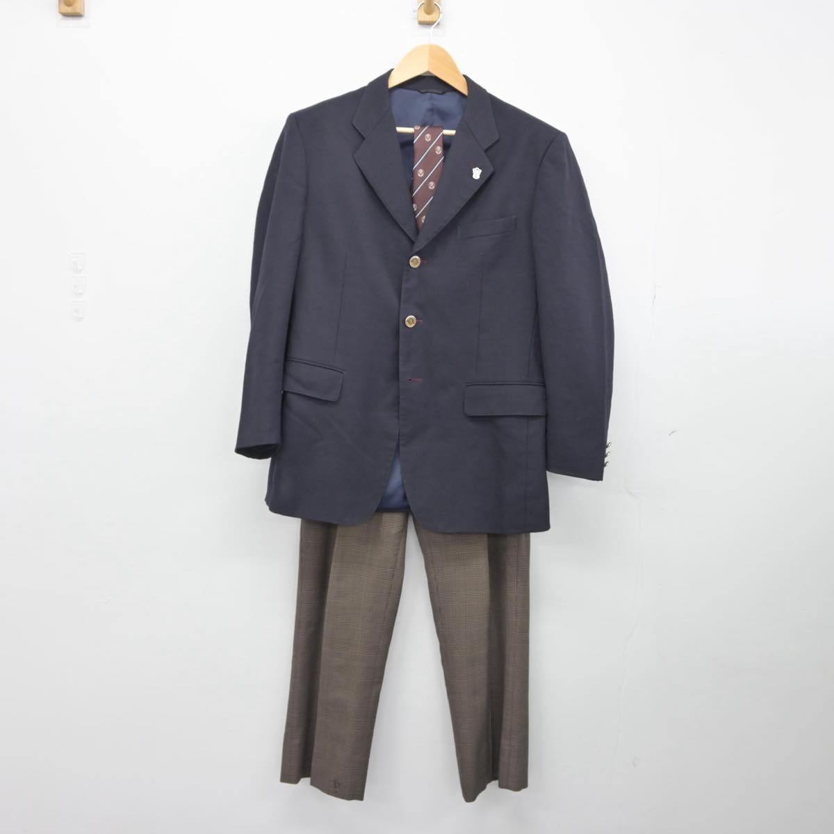 【中古】神奈川県 光明学園相模原高等学校 男子制服 4点（ブレザー・ズボン）sf029026