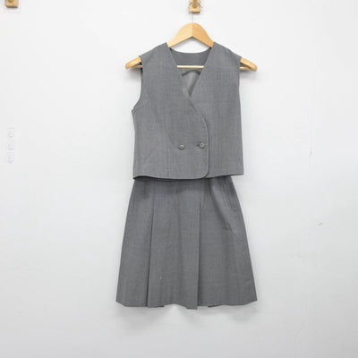 【中古】神奈川県 洋光台第二中学校 女子制服 2点（ベスト・スカート）sf029028