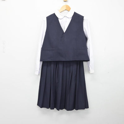 【中古】埼玉県 寄居中学校 女子制服 4点（ブレザー・シャツ・ベスト・スカート）sf029033