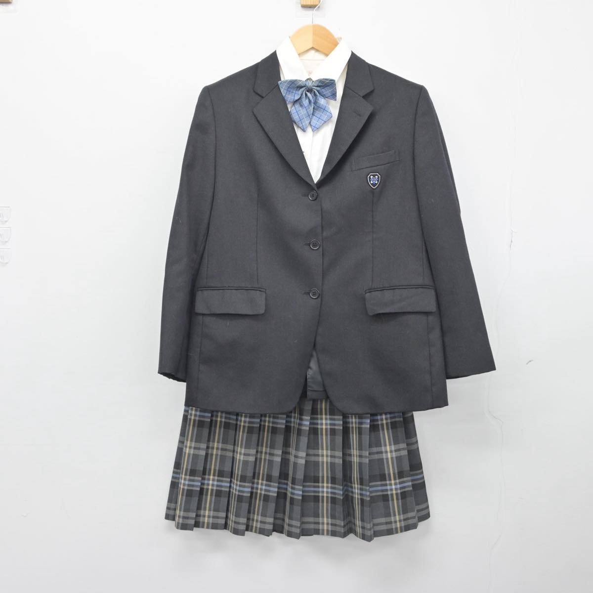 【中古】宮城県 角田高等学校 女子制服 4点（ブレザー・シャツ・スカート）sf029035