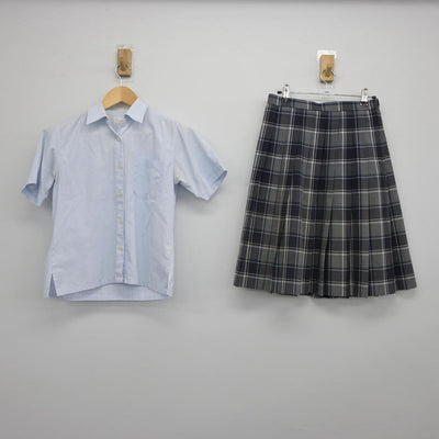 【中古】宮城県 角田高等学校 女子制服 2点（シャツ・スカート）sf029037