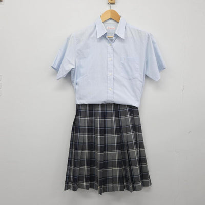 【中古】宮城県 角田高等学校 女子制服 2点（シャツ・スカート）sf029040