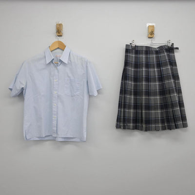 【中古】宮城県 角田高等学校 女子制服 2点（シャツ・スカート）sf029040