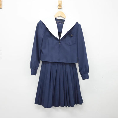 【中古】愛知県 尾北高等学校 女子制服 3点（セーラー服・スカート）sf029049