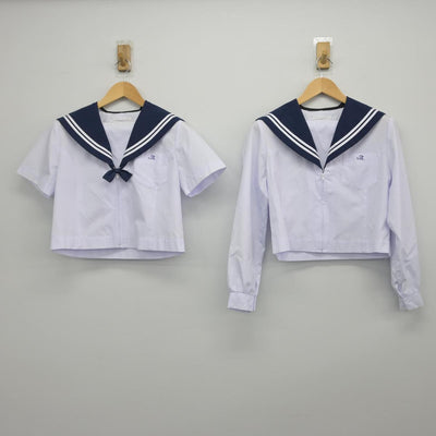 【中古】愛知県 尾北高等学校 女子制服 4点（セーラー服・スカート）sf029050