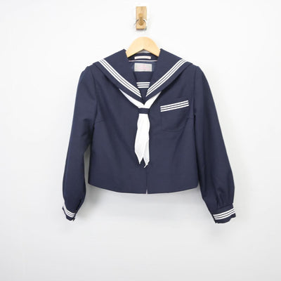 【中古】茨城県 土浦市立第一中学校 女子制服 2点（セーラー服・ジャンパースカート）sf029062