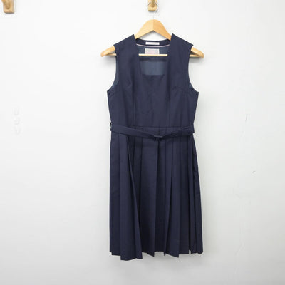 【中古】茨城県 土浦市立第一中学校 女子制服 2点（セーラー服・ジャンパースカート）sf029062