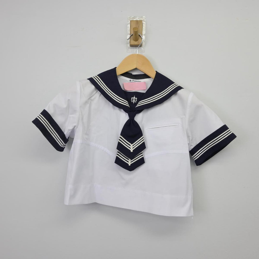 中古制服】東京都 白百合学園中学校 女子制服 2点(セーラー服 中古制服】東京都 白百合学園中学校 女子制服 2点(セーラー服