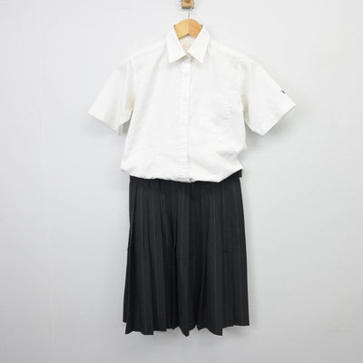 【中古】大阪府 大阪薫英女学院高等学校 女子制服 3点（シャツ・スカート）sf029074