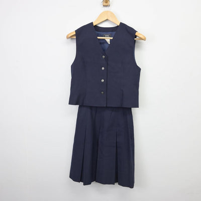 【中古】神奈川県 横浜市立新羽中学校 女子制服 3点（ブレザー・ベスト・スカート）sf029079