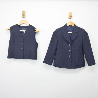 【中古】神奈川県 横浜市立新羽中学校 女子制服 3点（ブレザー・ベスト・スカート）sf029079