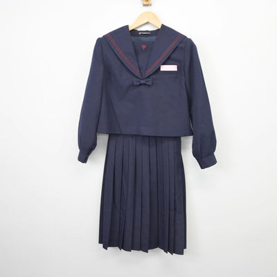 【中古】長崎県 長崎市立戸町中学校 女子制服 2点（セーラー服・スカート）sf029092