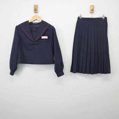 【中古】長崎県 長崎市立戸町中学校 女子制服 2点（セーラー服・スカート）sf029092