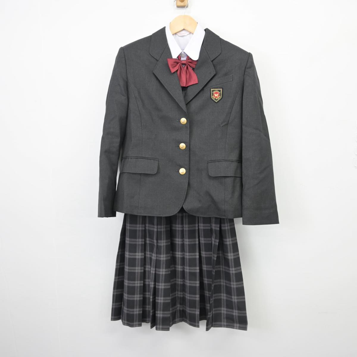 【中古】鹿児島県 樟南高等学校 女子制服 5点（ブレザー・シャツ・ベスト・スカート）sf029095