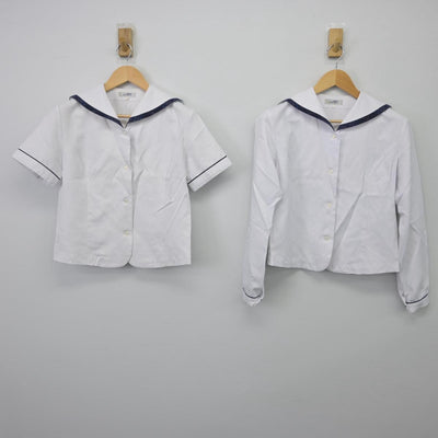 【中古】鹿児島県 樟南高等学校 女子制服 2点（セーラー服）sf029098