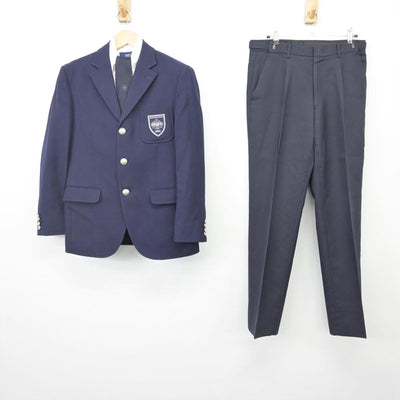 【中古】大阪府 清風高等学校 男子制服 4点（ブレザー・シャツ・ズボン）sf029105