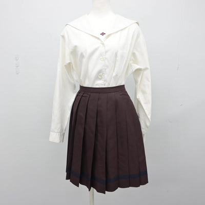 【中古】群馬県 共愛学園高等学校 女子制服 4点（ブレザー・ベスト・セーラー服・スカート）sf029144