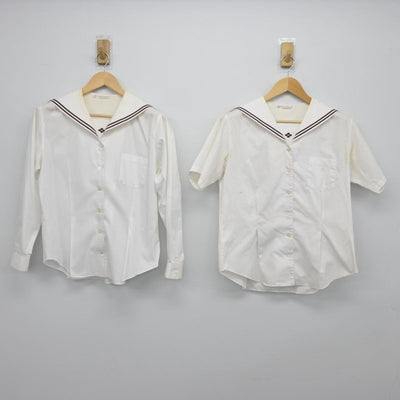 【中古】群馬県 共愛学園中学校 女子制服 2点（セーラー服）sf029151