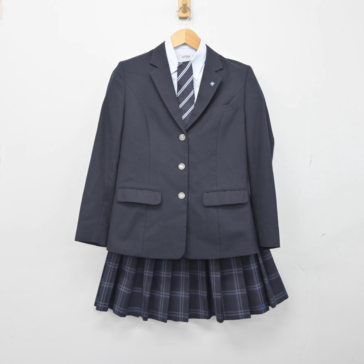 【中古】福島県 岩瀬農業高等学校 女子制服 5点（ブレザー・シャツ・スカート）sf029157